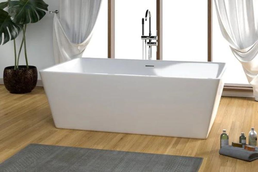 how to install freestanding bathtub