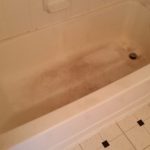 how to remove stains from bathtub fiberglass