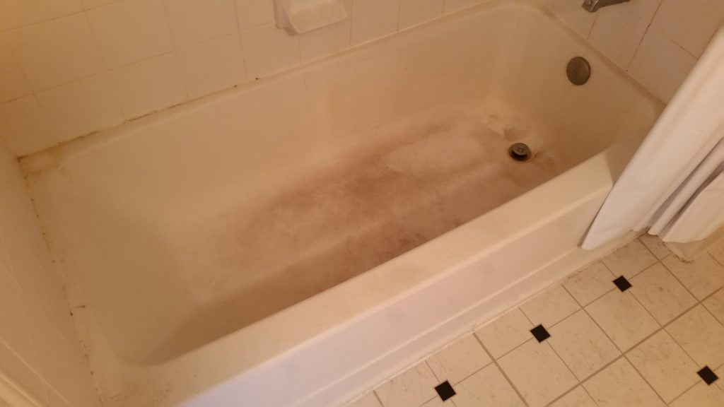 how to remove stains from bathtub fiberglass