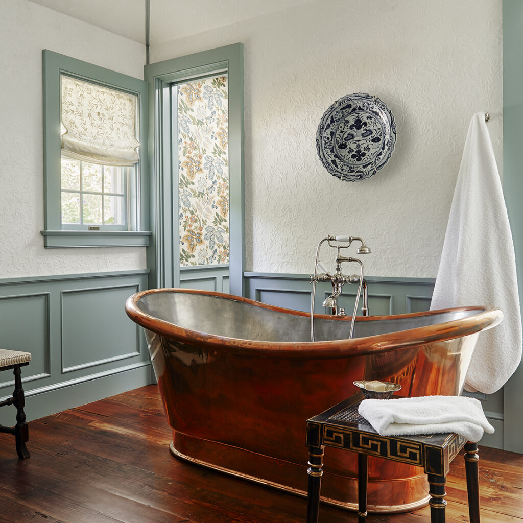 copper bathtub